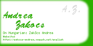 andrea zakocs business card