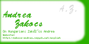 andrea zakocs business card
